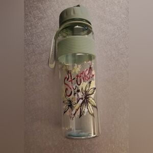 Green Leaf Print Water Bottle